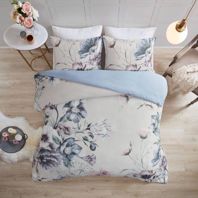 Madison Park Cassandra 3 Piece Cotton Duvet Cover Set