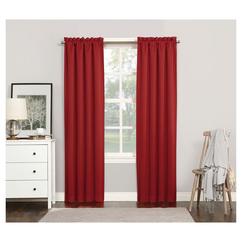 Sun Zero Blackout Kenneth Energy Saving Rod Pocket Curtain Panel