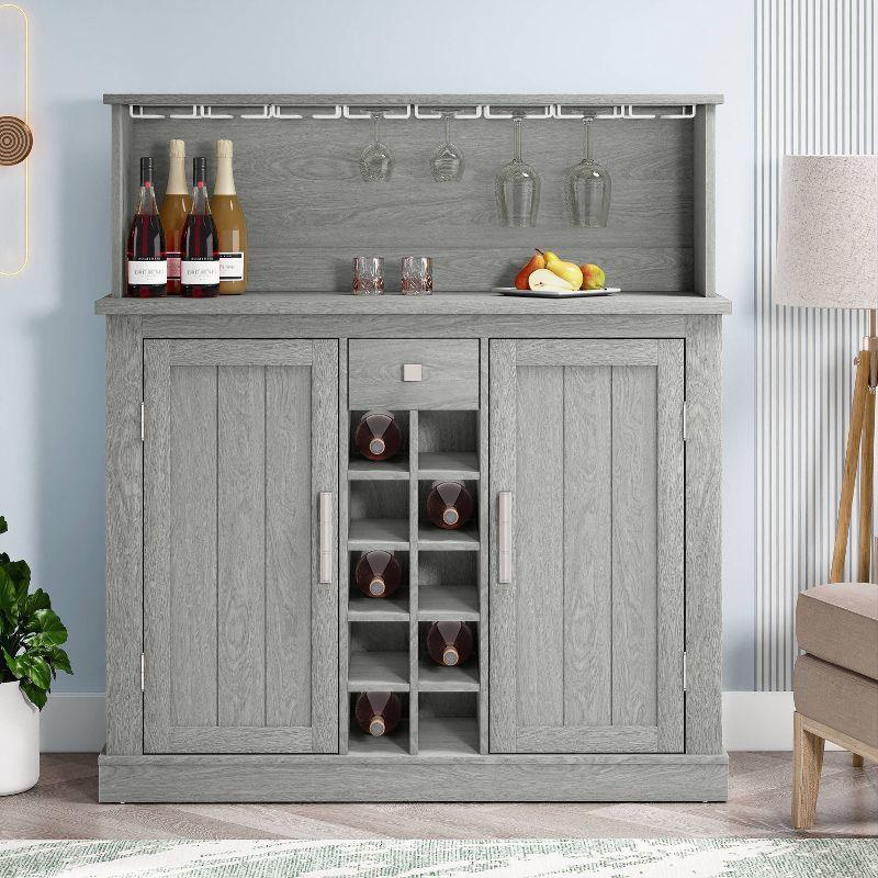 47" Wood Granite Pattern Cabinet - Festivo