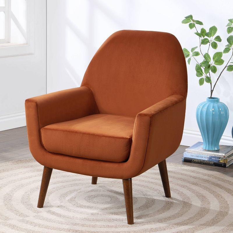 Comfort Pointe Accera Mid - Century Velvet Arm Chair