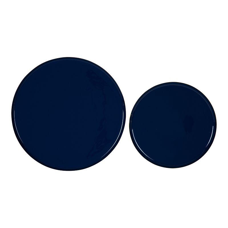 Kate and Laurel Neila Tray, 2 Piece, Navy Blue and Gold