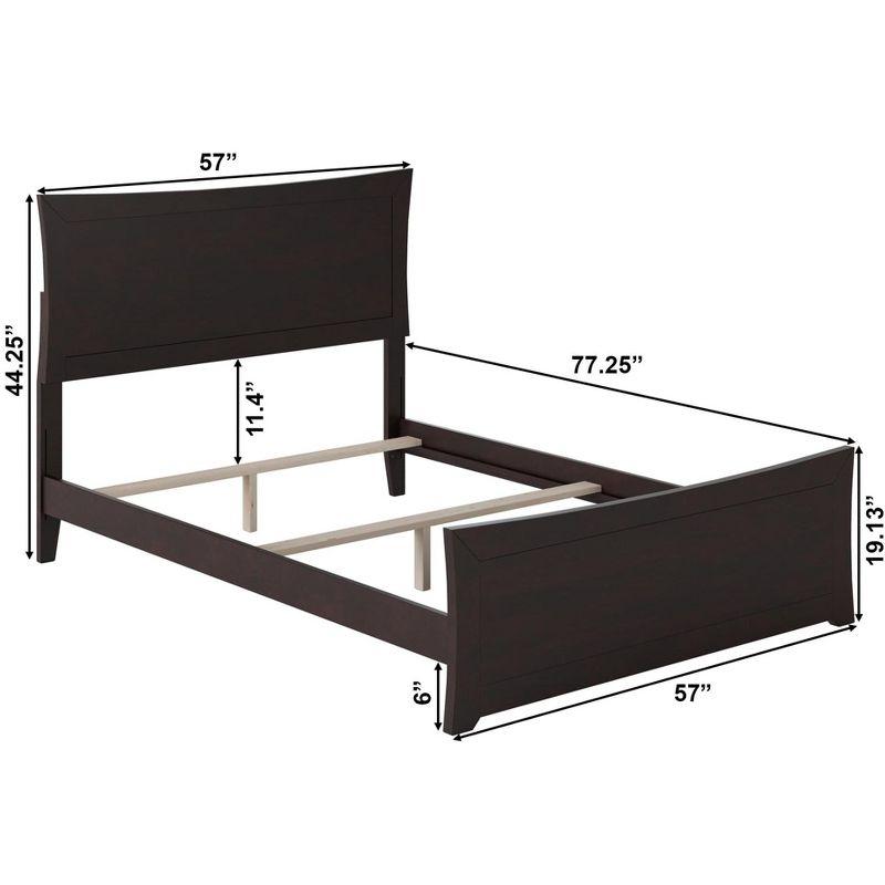 Metro Low Profile Solid Wood Platform Bed with Matching Footboard