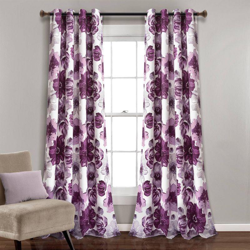 Leah Polyester Room Darkening Curtain Pair