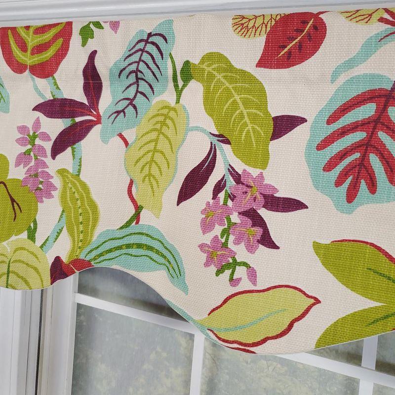 RLF Home Antonia Floral 50'' W Window Valance