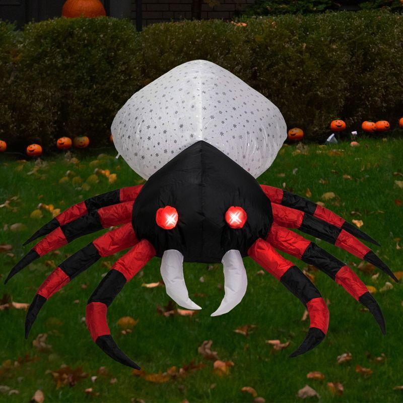 Northlight LED Lighted Inflatable Chill and Thrill Spider Outdoor Halloween Decoration - 4'