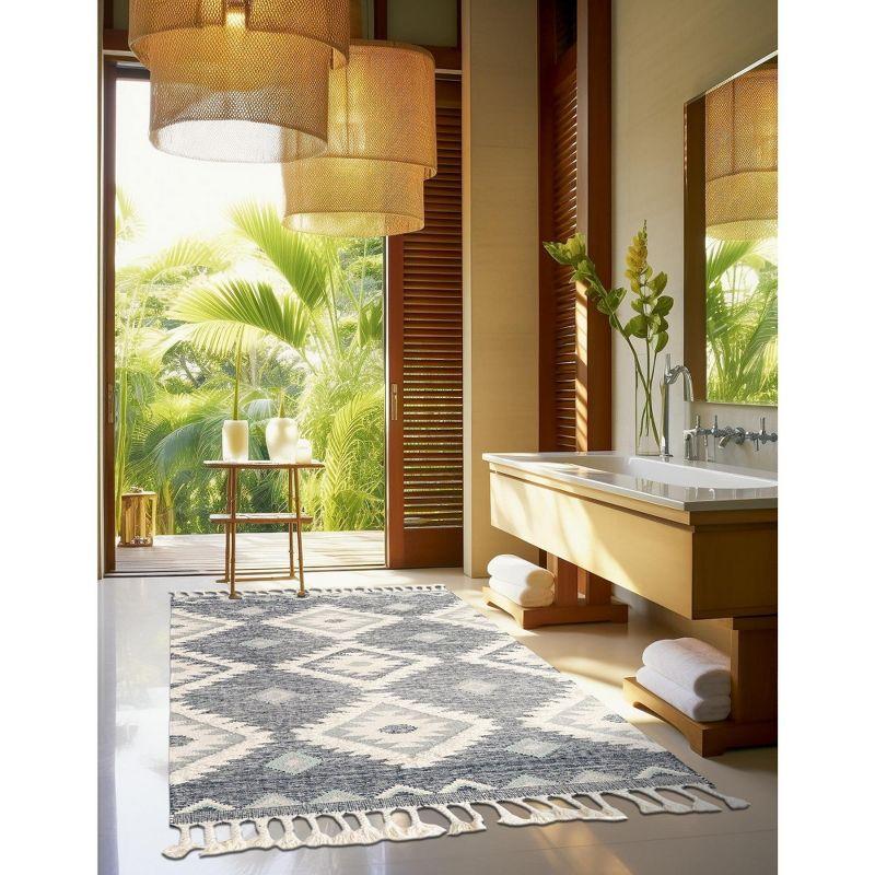 Unique Loom 5' 1 x 8' 0 Mesa Papago Dark Blue Area Rug