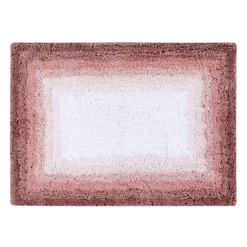 17"x24" Torrent Collection 100% Cotton Bath Rug Rose - Better Trends: Machine Washable, Tufted, Spray Latex Backing