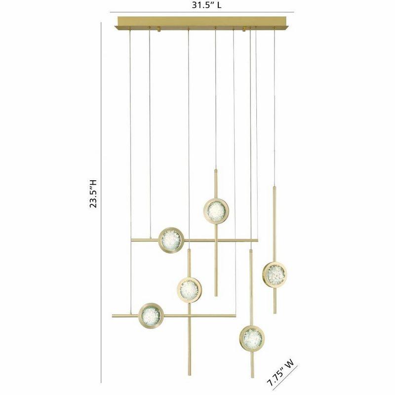 Eurofase Barletta 6 - Light Dimmable LED Linear Chandelier