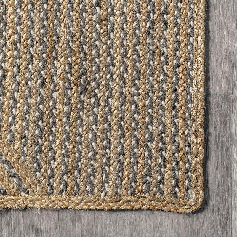 Natural 8' x 10' Wool Rectangular Area Rug