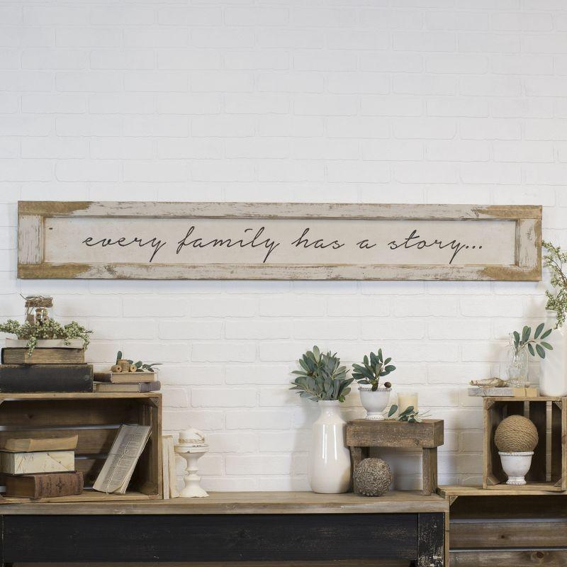 Wood Sign "every family has a story"