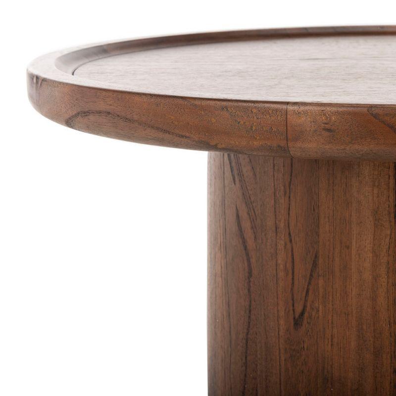 Devin Round Coffee Table - Dark Oak - Safavieh