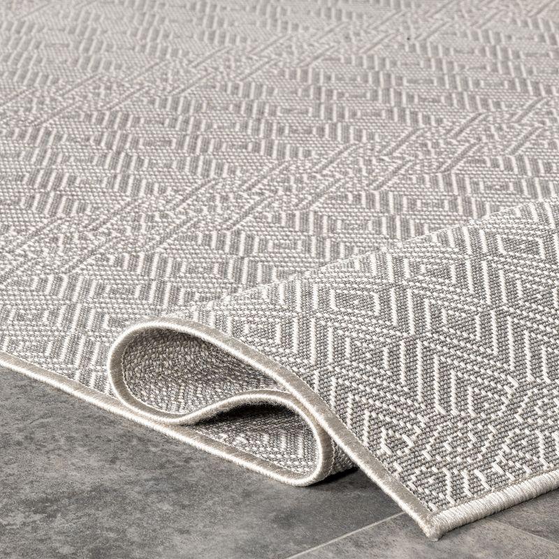 Nuloom Paloma Abstract Geometric Indoor and Outdoor Area Rug 8x10, Gray