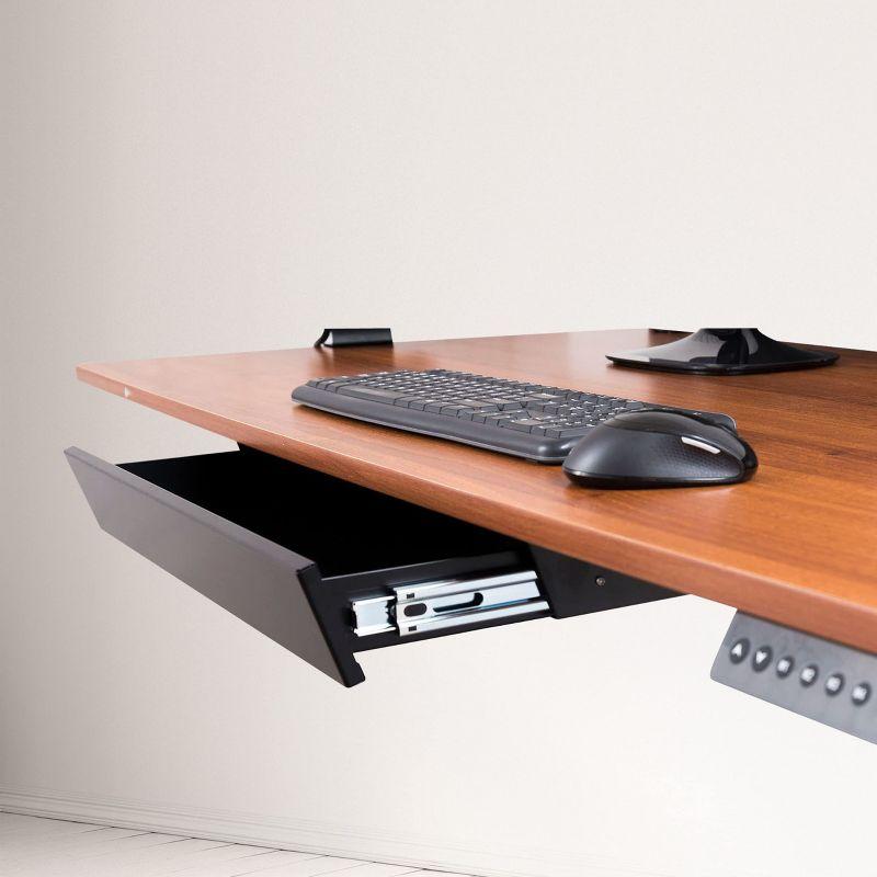 Stand Up Desk Store Add-On Office Sliding Under-Desk Drawer Storage Organizer for Standing Desks | Requires 14" of Front to Back Clearance Beneath