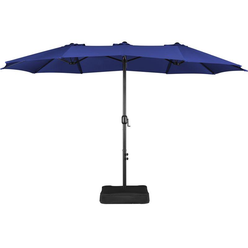 Yaheetech 13 ft Outdoor Patio Umbrella with Crank, Navy Blue