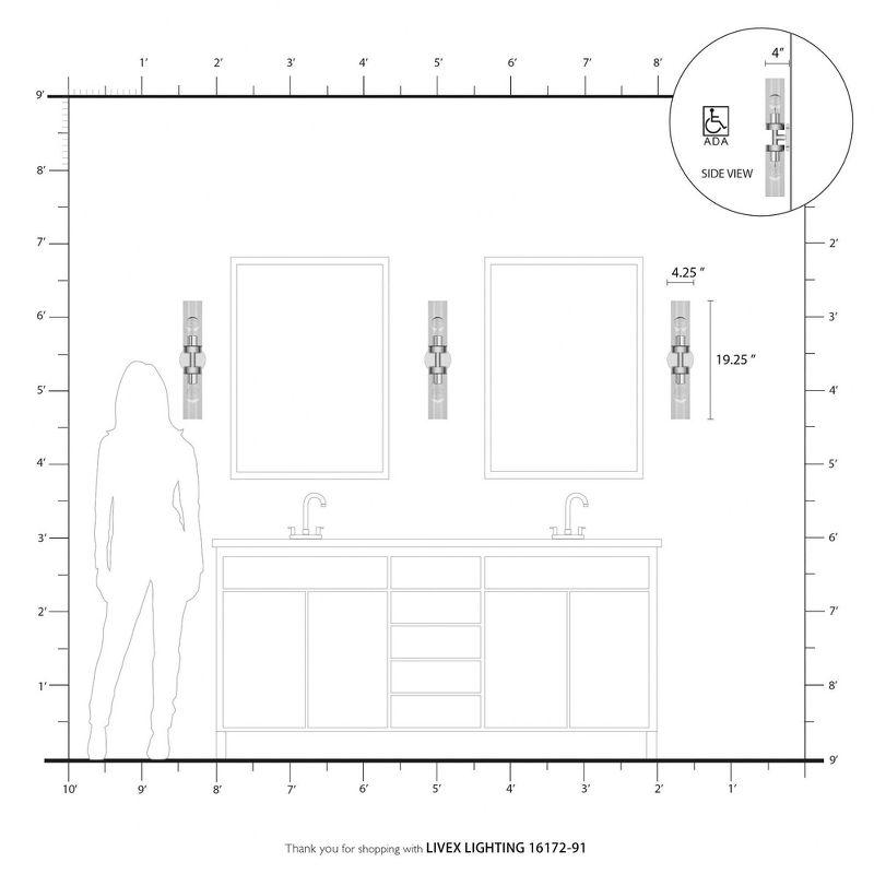 Livex Lighting Ludlow 2 - Light Vanity in  Brushed Nickel