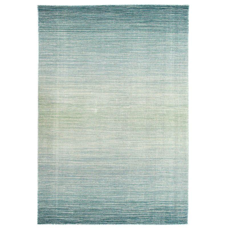 Myhre Ombre Handmade Hand-Loomed Wool Aqua Area Rug