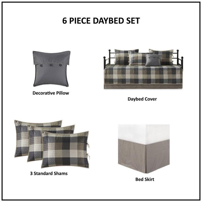 Ridge 3 Piece Reversible Plaid Daybed Cover Set