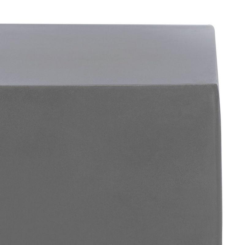 Zen Mushroom Dark Grey Concrete Square Accent Table