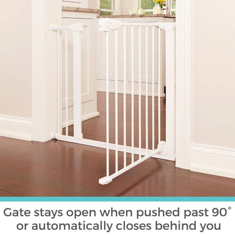 Toddleroo by North States Bright Choice Auto-Close Baby Gate - White -  29.75"-40.5" Wide