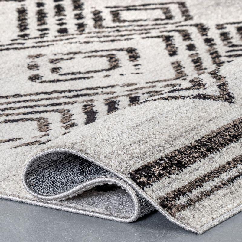 Nuloom Merri Distressed Geometric Cotton Blend Indoor Area Rug