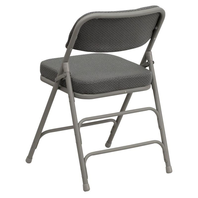 Flash Furniture 2 Pack HERCULES Series Premium Curved Triple Braced & Double Hinged Fabric Upholstered Metal Folding Chair