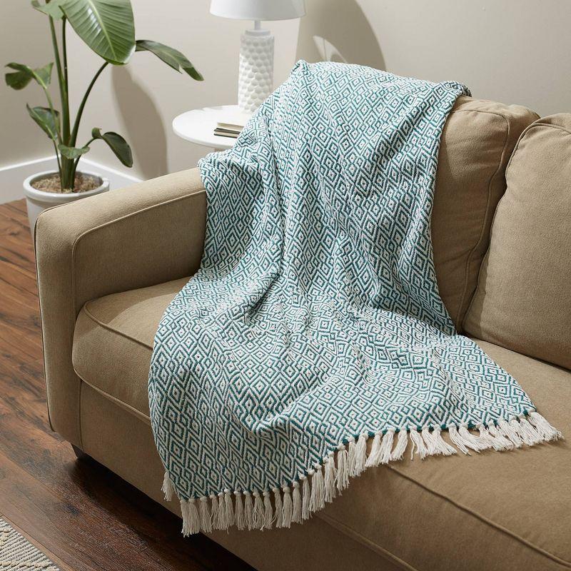 50"x60" Double Diamond Throw Blanket - Design Imports