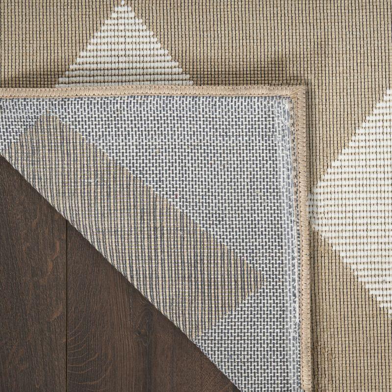 Nourison Washable Modern Jute Diamond Geometric Non-Skid Indoor Area Rug