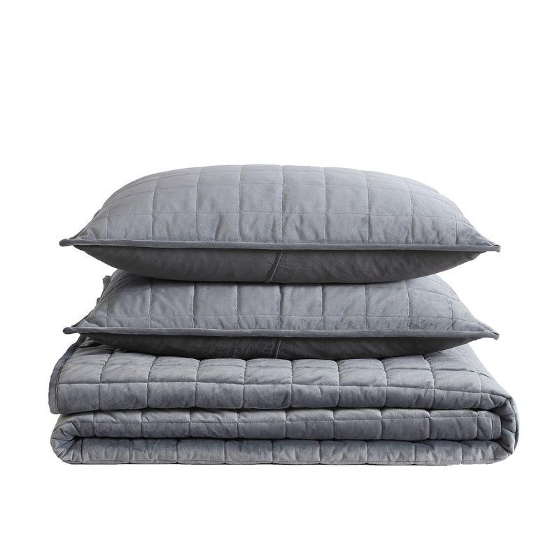 Kenneth Cole Velvet Square 3-Pc Quilt Set