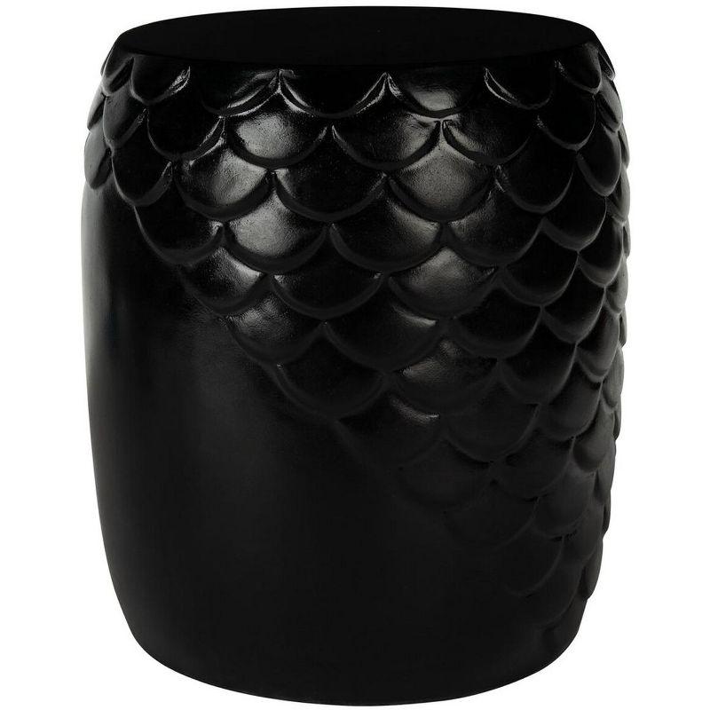 Julyvia Black Concrete Outdoor Accent Stool