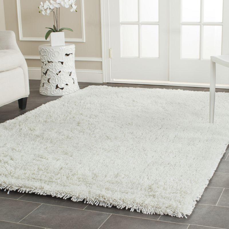 Classic Shag Ultra SG240 Hand Tufted Indoor Area Rug - White - 9'6"x13'6" - Safavieh