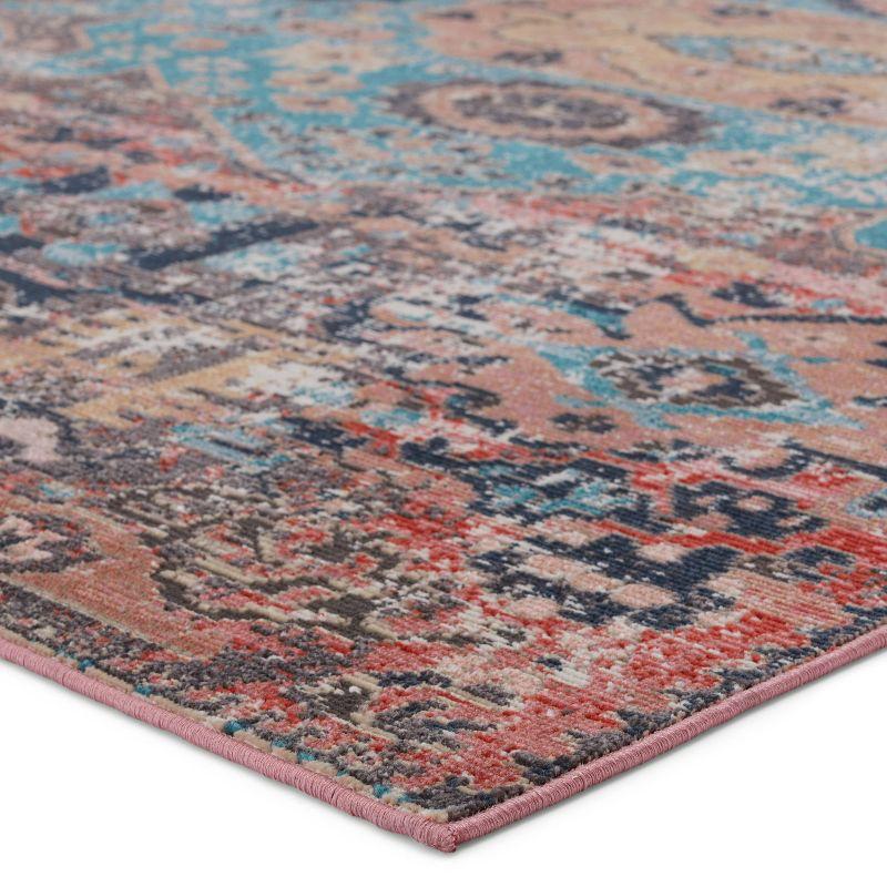 Presia Indoor/Outdoor Medallion Area Rug Red/Teal - Jaipur Living