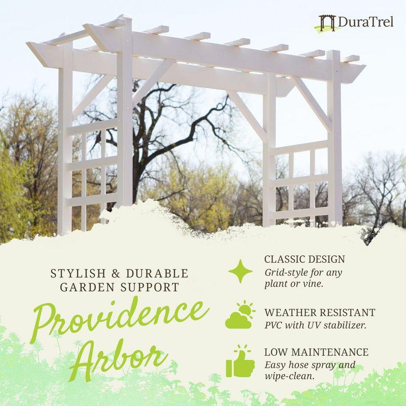 Dura-Trel Providence 28'' W x 64'' D Polyvinyl Chloride (PVC) Arbor in White