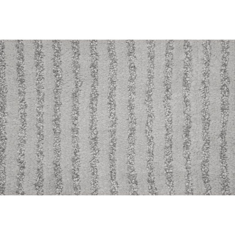 3pc Sheridan Plush Washable Nylon Bath Rug Set Platinum Gray - Garland: Includes Contour Mat, Tufted Lid Cover