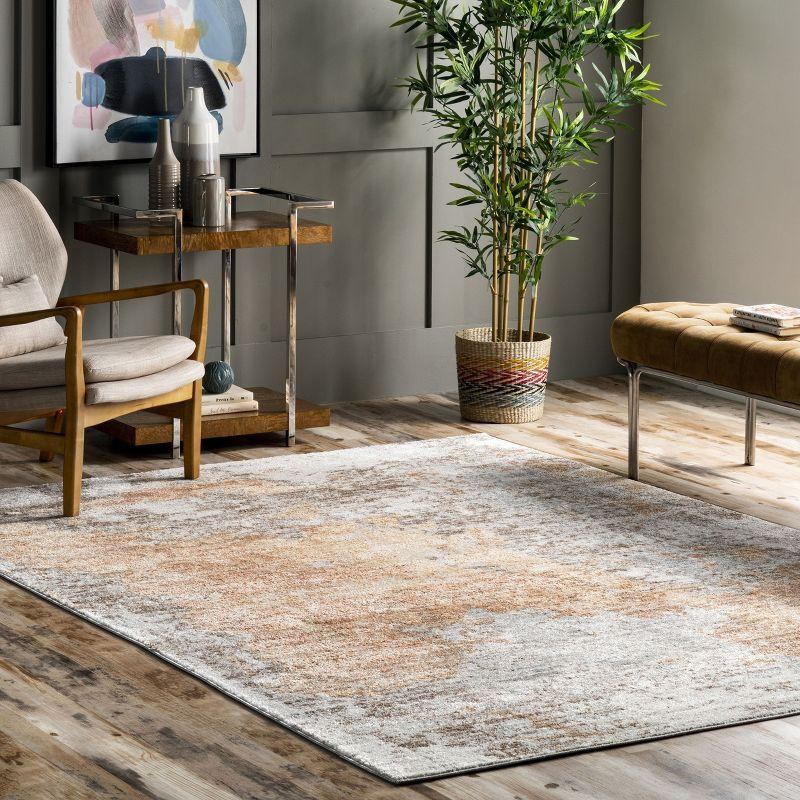 Nuloom Ryann Contemporary Faded Abstract Indoor Area Rug, Gray, 4'x6'