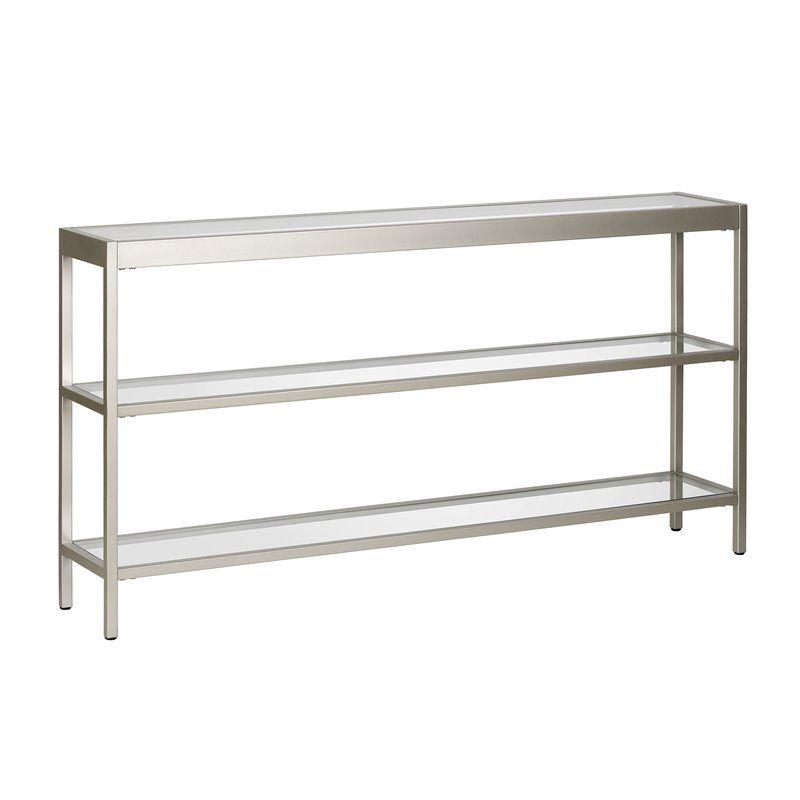 Metal Console Table in Gray - Henn&Hart