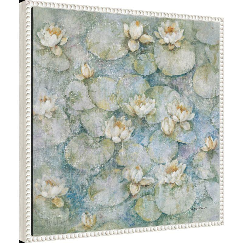 Amanti Art Water Lilies by Cheri Blum Canvas Wall Art Print Framed 22 x 22