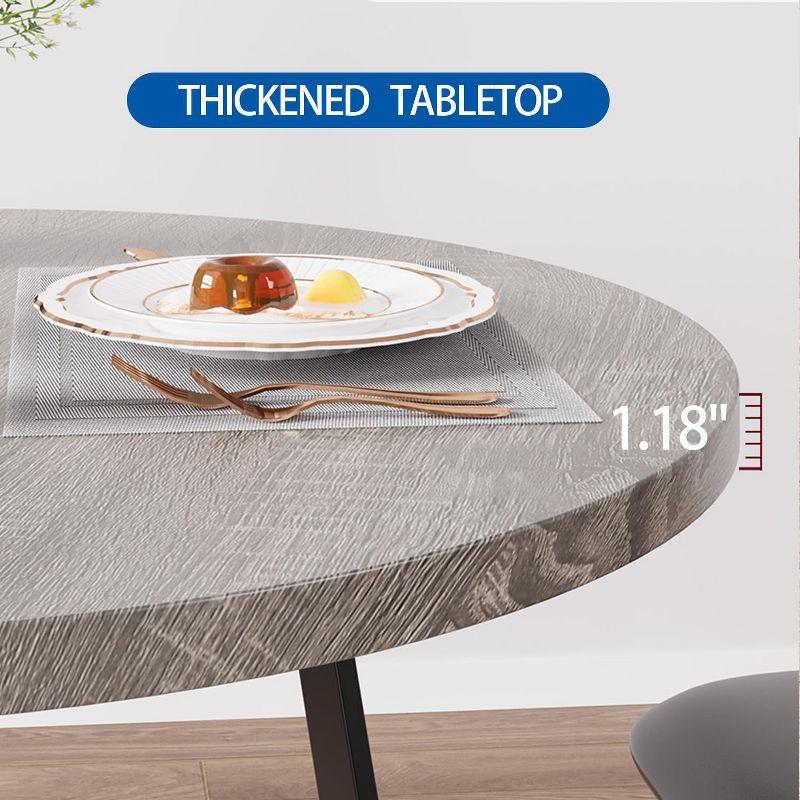 17 Stories Dining Table Set For 2, Round Kitchen Table And Upholstered Chairs For 2, 3 Piece Dining Room Table Set