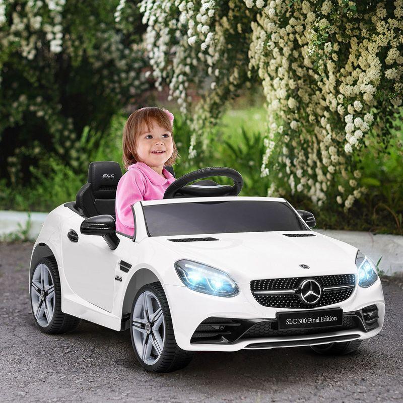 Aosom 12V Electric Car for Kids Ride On Toy Battery Powered Toddler Electric Vehicles Big Wheels for Girls to Drive