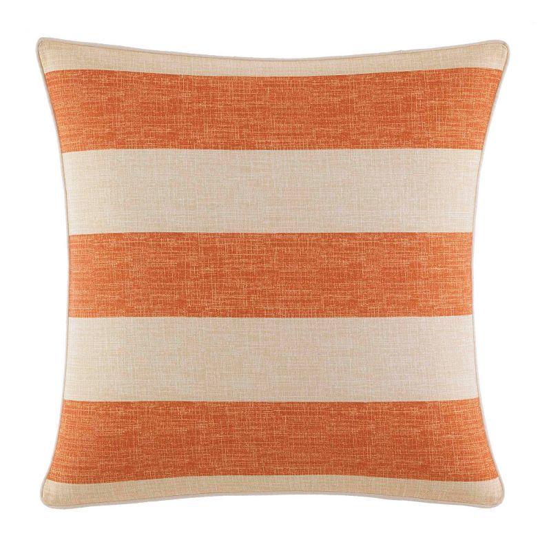 Tommy Bahama Palmiers Orange Cotton Canvas Throw Pillow