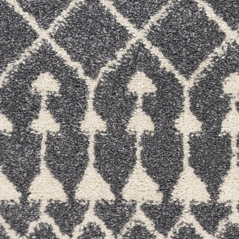 Nourison Royal Moroccan 2'2" x 7'6 Charcoal/Ivory Bohemian Indoor Rug