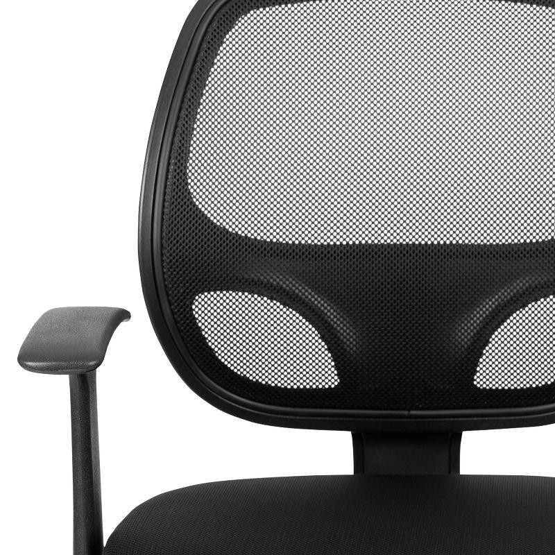 Flash Furniture Flash Fundamentals Mid-Back Mesh Swivel Ergonomic Task Office Chair with Arms