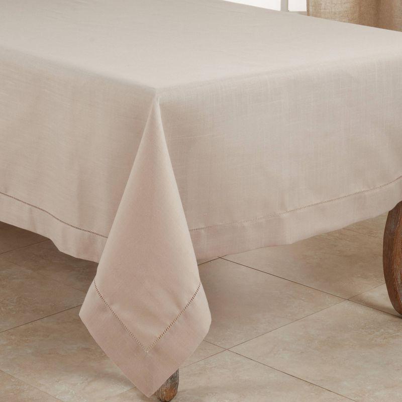 Hemstitch Border Design Tablecloth - Saro Lifestyle