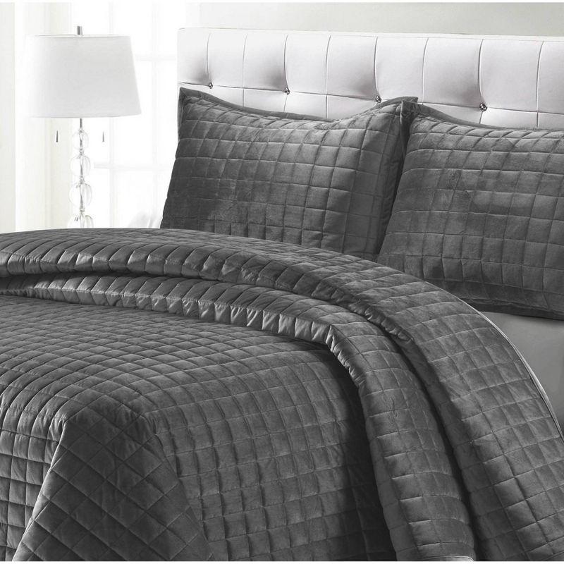 Florence Velvet Oversized Quilt Set - Tribeca Living