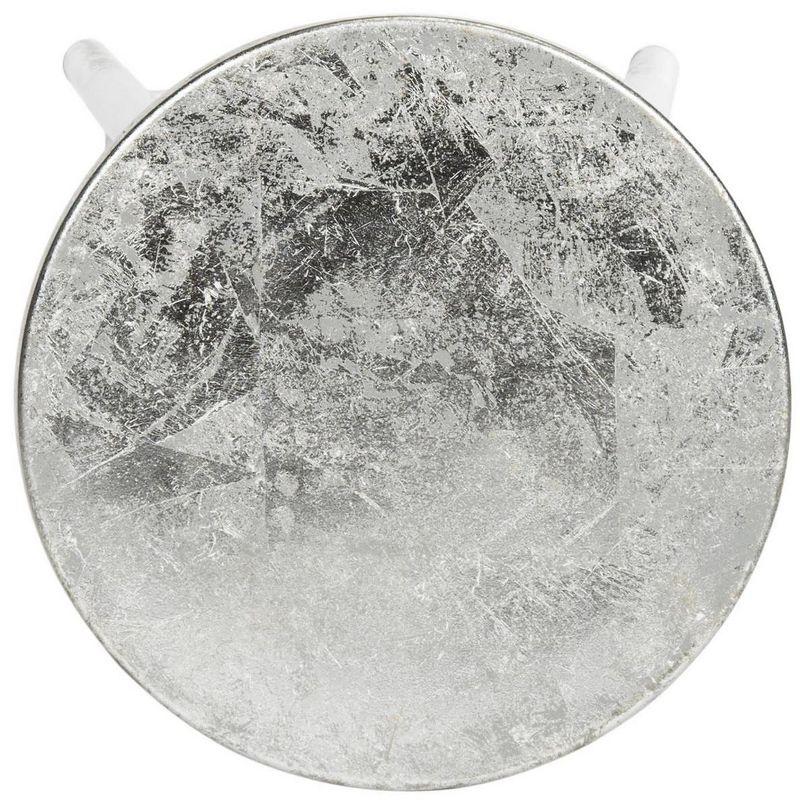 Kenzie Silver Dipped Counter Stool - FOX3211 - White/Silver - Safavieh Couture