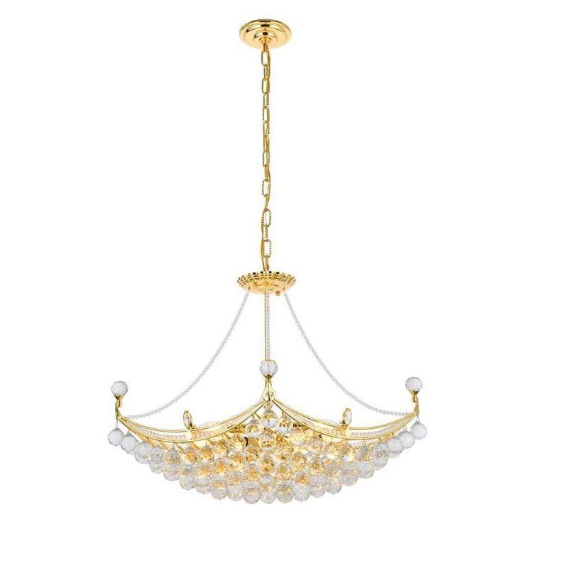 Corona 8-Light Chrome Chandelier with Clear Royal Cut Crystal