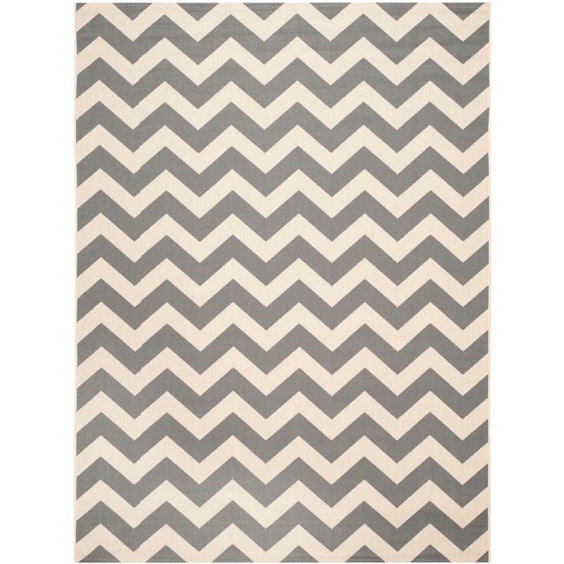 Courtyard CY6244 Power Loomed Indoor and Outdoor Area Rug - Grey/Beige - 8'x11' - Safavieh