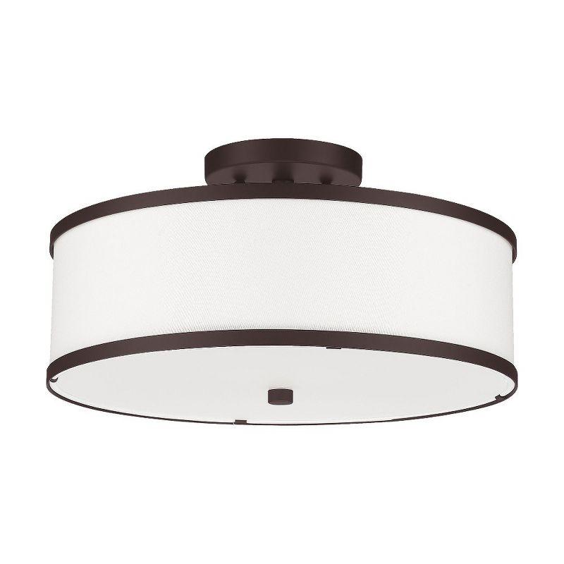 Livex Lighting Park Ridge 3 - Light Semi-Flush Mount in  Bronze