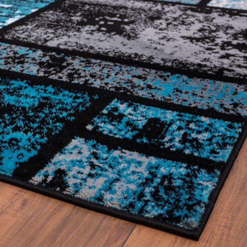 Luxe Weavers Geometric Squares Modern Colorblock Area Rug