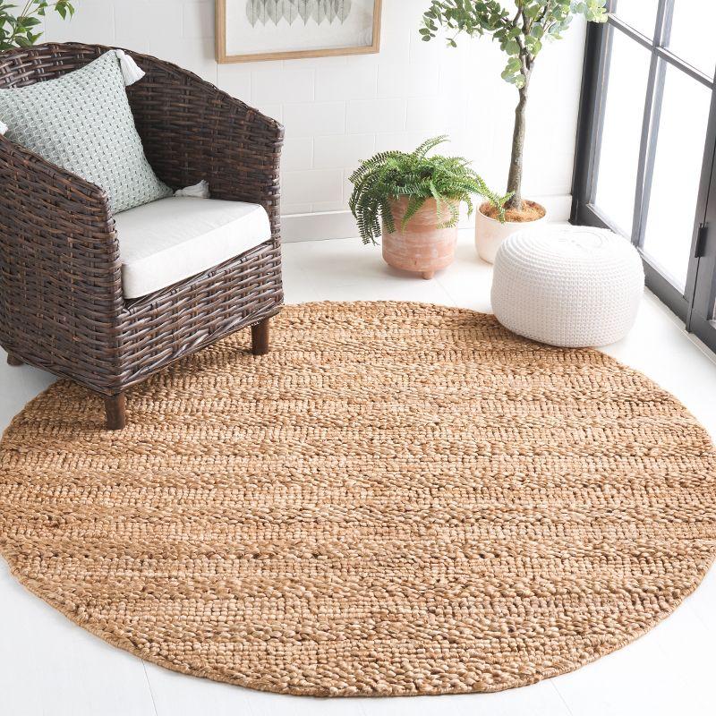 Natural Fiber NFB477 Machine Made Indoor Area Rug - Natural - 6' Round - Safavieh