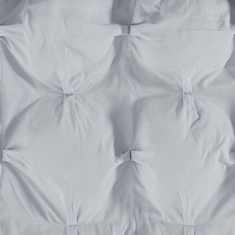 Truly Soft 2pc Twin/Twin Extra Long Cloud Puffer Comforter Set Gray: Microfiber, Machine Washable, Includes Sham